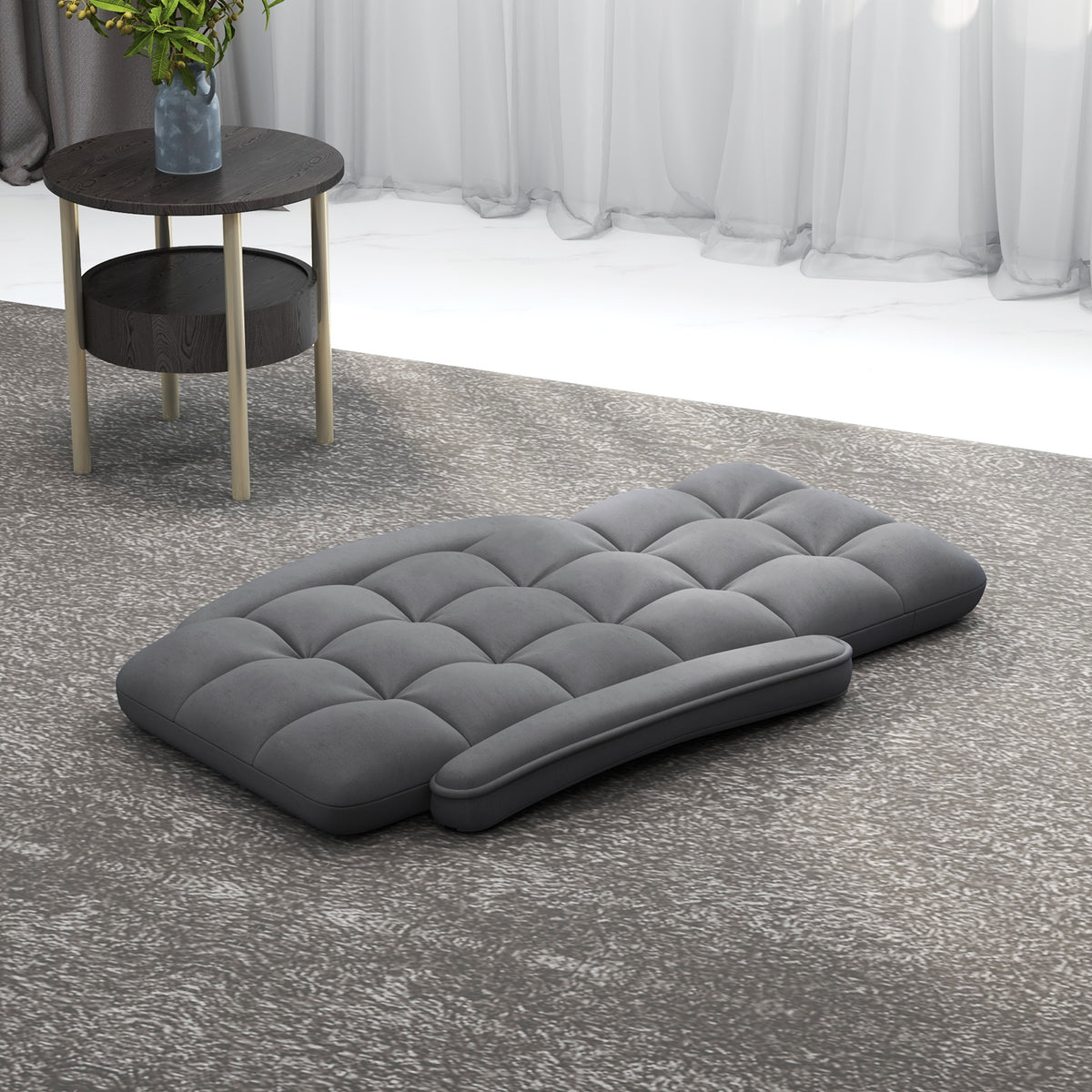Floor Gaming Chair for Adults with Back Support and Adjustable 6-Position-Grey