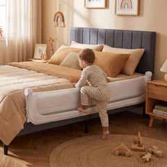 Foldable Bed Rail in White, image 2