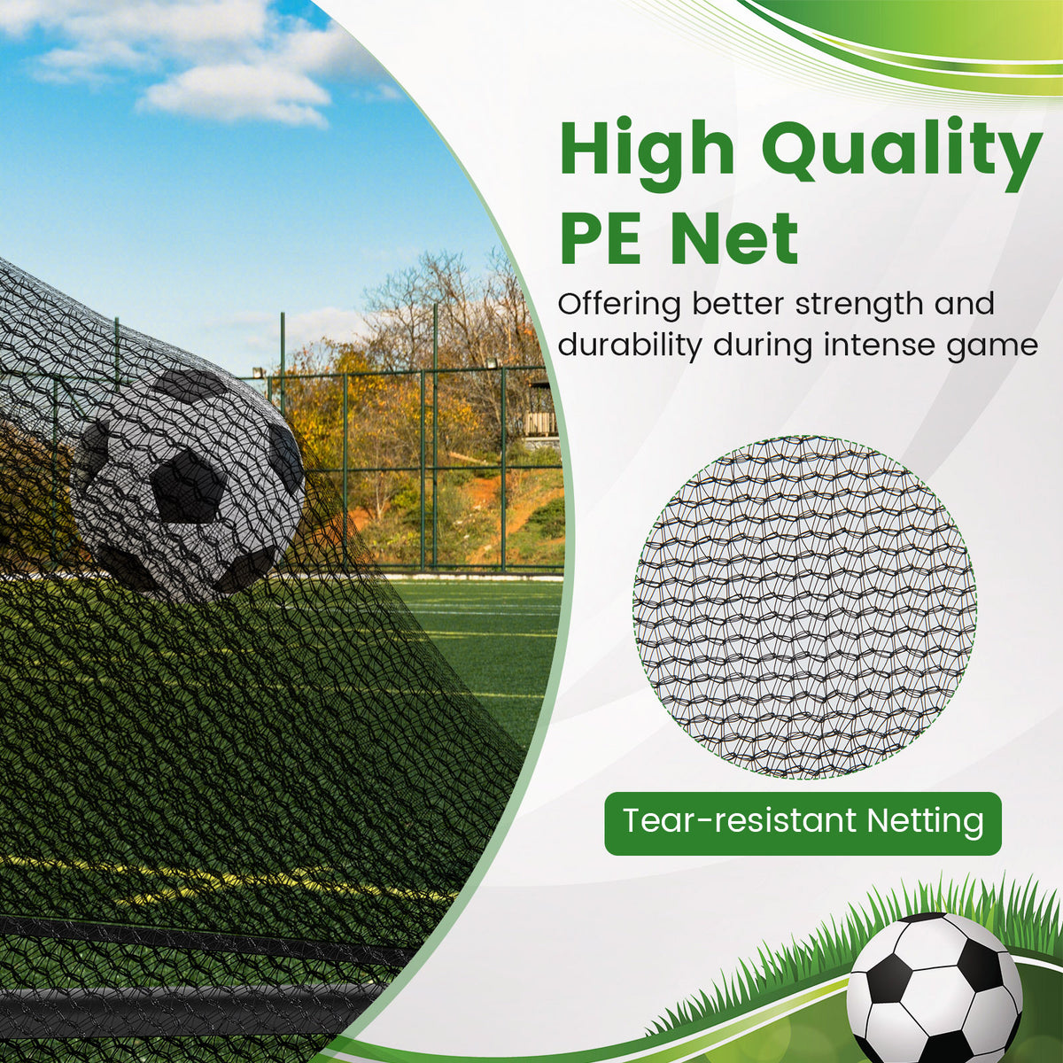 Foldable Pop-up Soccer Goal with Net-L