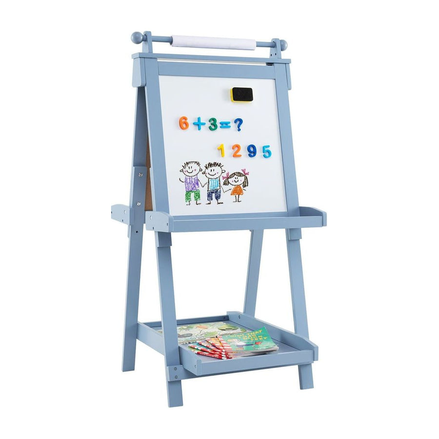 3-in-1 Double-sided Art Easel Foldable Easel for Kids-Blue