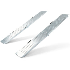 Folding Loading Ramps and 400 KG Capacity 2-Pack Multi-Use Ramps with Handles for Pickup Truck and Trailer-Silver