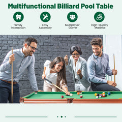 Folding Billiards Table Set with Foldable Legs and Adjustable Foot Levelers