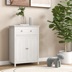 Storage Cabinet with Large Drawer and Adjustable Shelf