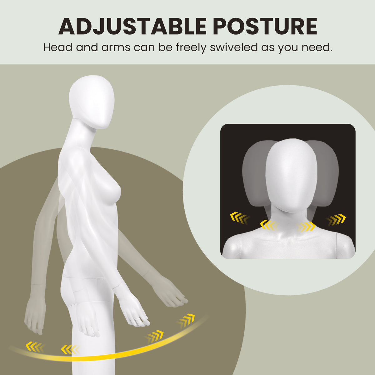 177 cm Full Body Female Mannequin with Adjustable Postures