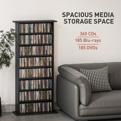 HOMCOM 360 CD Storage Unit - Black