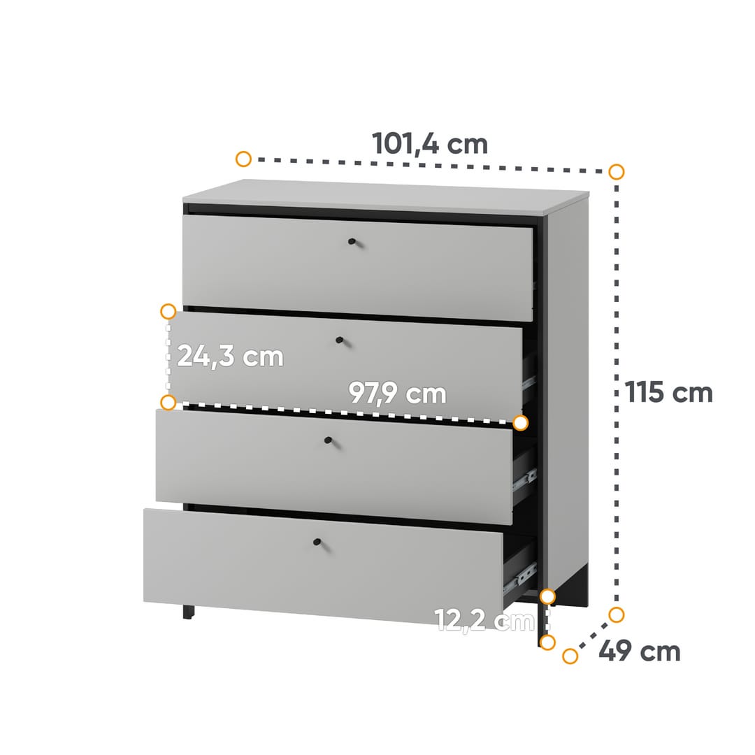 Gris Chest Of Drawers 101cm - product image 5