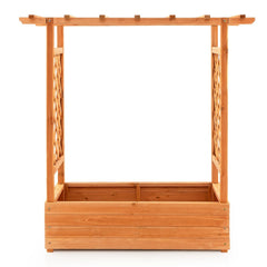 Raised Garden Bed with Arch Trellis-Orange