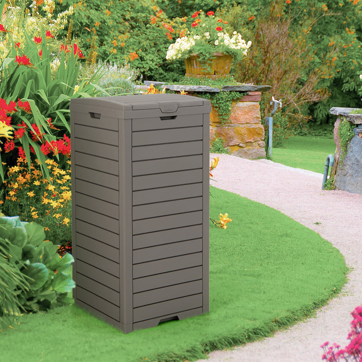 117.5 L Gallon Large Trash Bin in Coffee, image 2