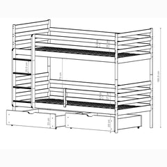 Wooden Bunk Bed Gusto With Storage, image 8