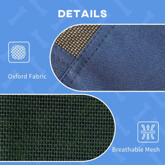 PawHut Raised Dog Bed Waterproof Elevated Pet Cot Breathable Mesh UV Protection Canopy Blue