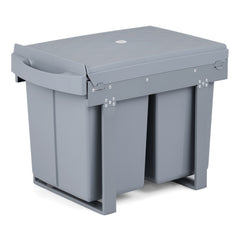 40L Built-in Pull Out Trash Can Under Cabinet Under Sink-Grey