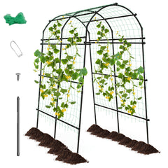 Garden Arch Trellis with PE Coated Metal Structure for Climbing Plants