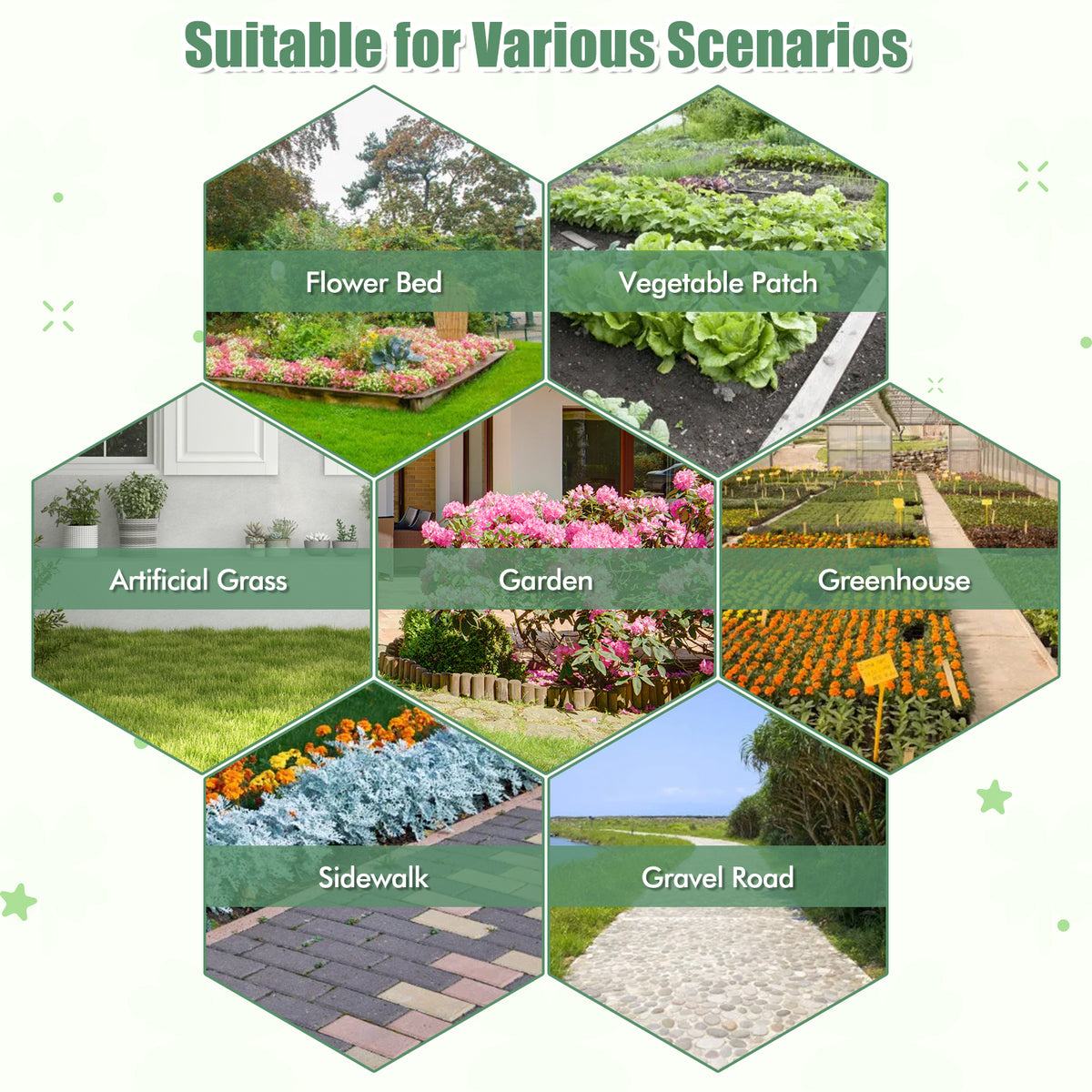 Garden Weed Barrier Fabric PP Weed Control Fabric with Guide Line-3.5 Oz 1 x 50 m