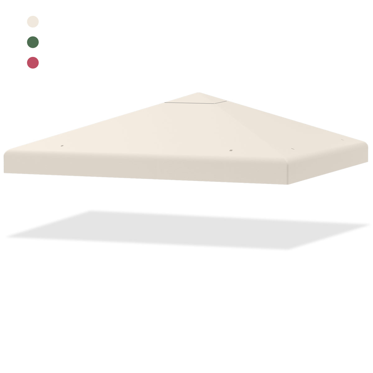Gazebo Replacement Canopy Top Cover with Hook and Loop Fastener-Beige