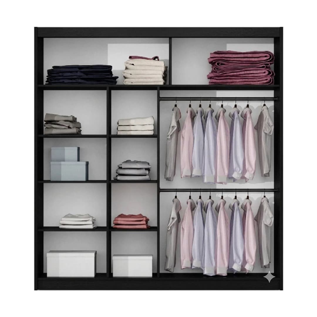 Lisbon II Sliding Door Wardrobe 203cm, image 9