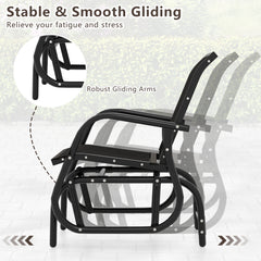 Glider Rocking Garden Chair-Black