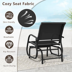 Glider Rocking Garden Chair-Black