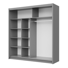 Cashmere Mirrored Sliding Door Wardrobe 203cm – RADLEY 2