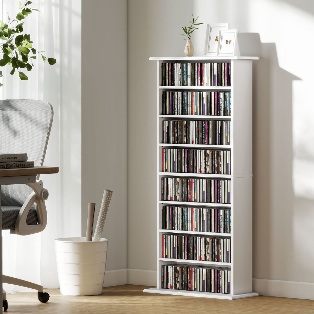 HOMCOM 360 CD Storage Unit - White