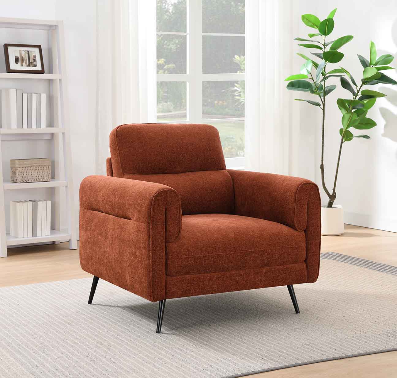 Oakmere Corner Sofa Burnt Orange Left Hand