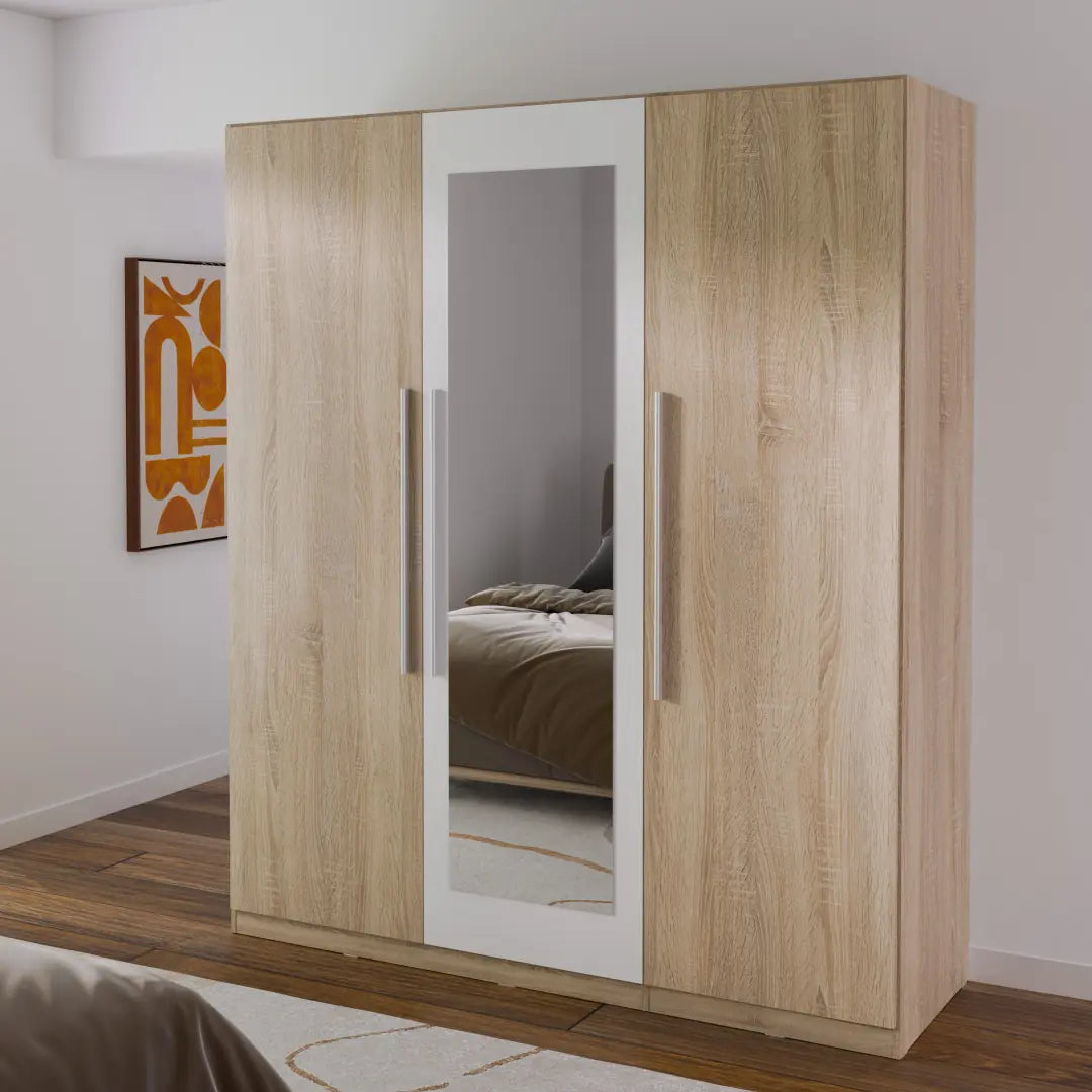 Helen Hinged Door Wardrobe 181cm in Oak Sonoma, image 4