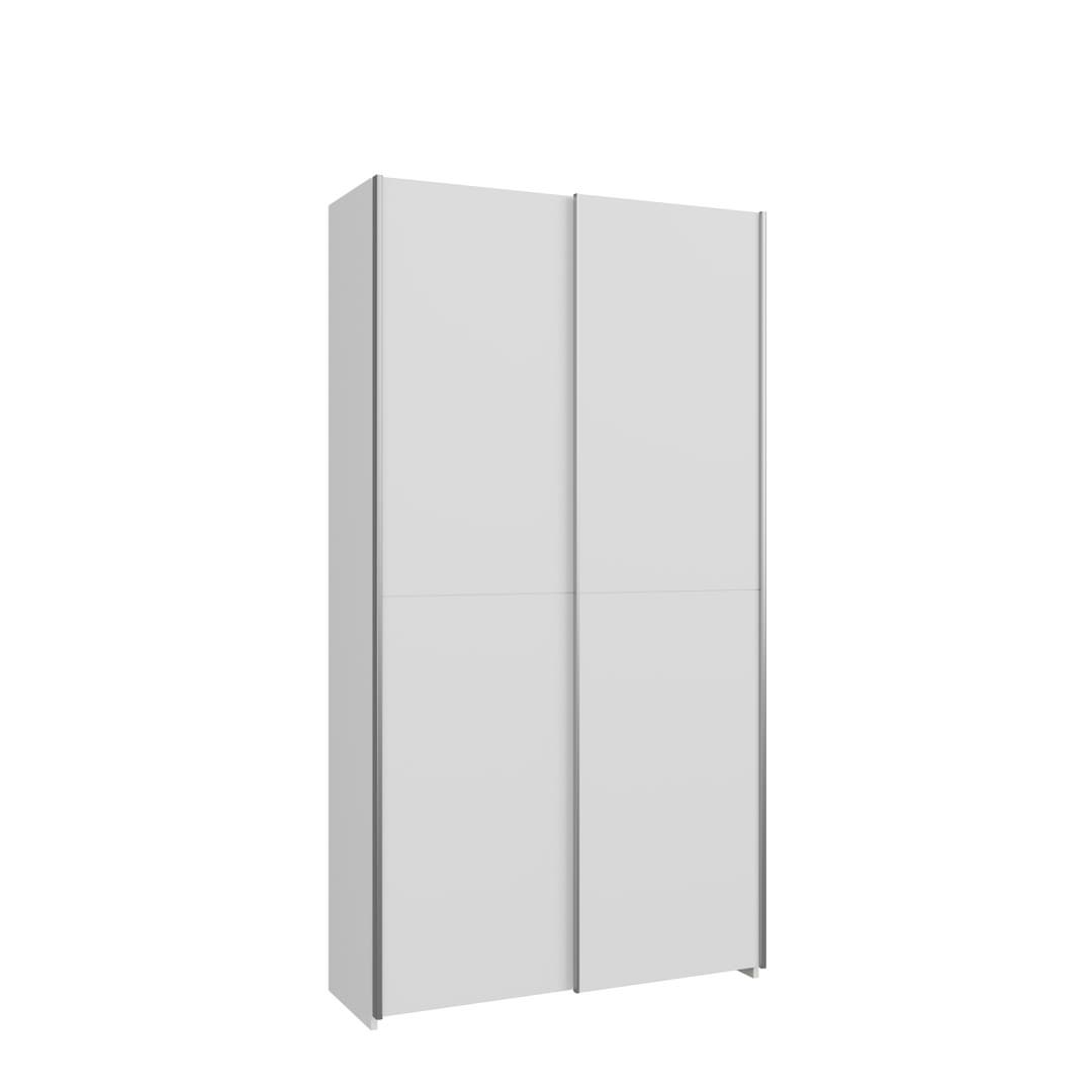 Hofsa Sliding Door Wardrobe 100cm in White, image 2