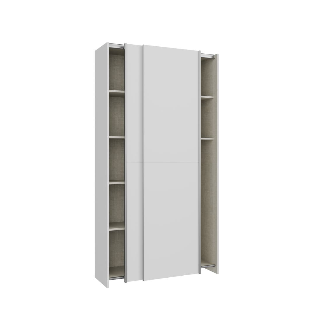 Hofsa Sliding Door Wardrobe 100cm in White, image 4