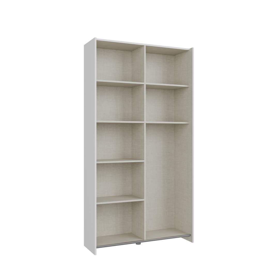 Hofsa Sliding Door Wardrobe 100cm in White, image 3