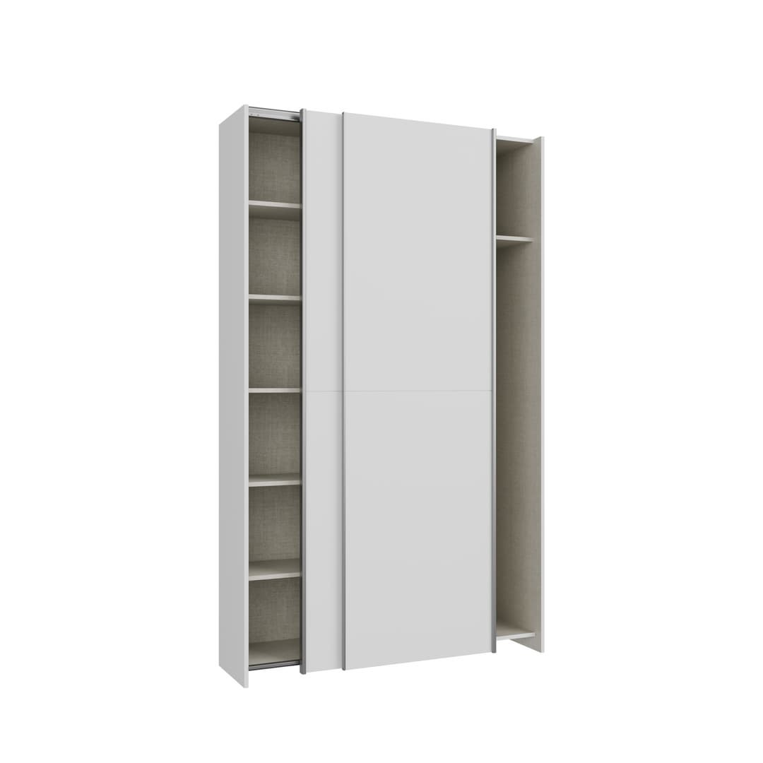 Hofsa Sliding Door Wardrobe 120cm in White, image 4
