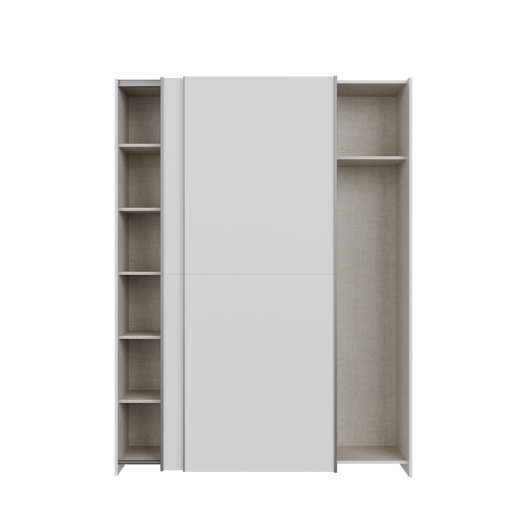 Hofsa Sliding Door Wardrobe 150cm in White, image 6