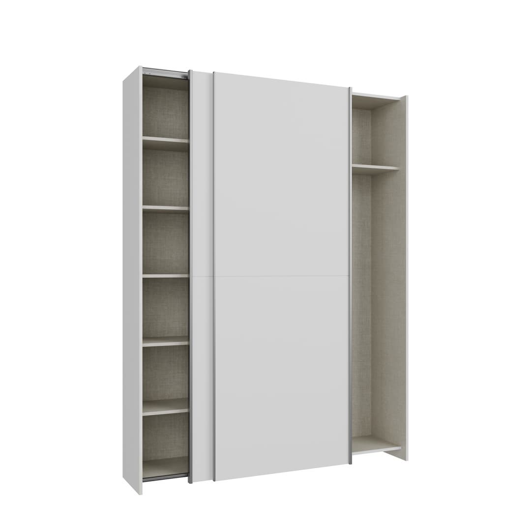 Hofsa Sliding Door Wardrobe 150cm in White, image 4