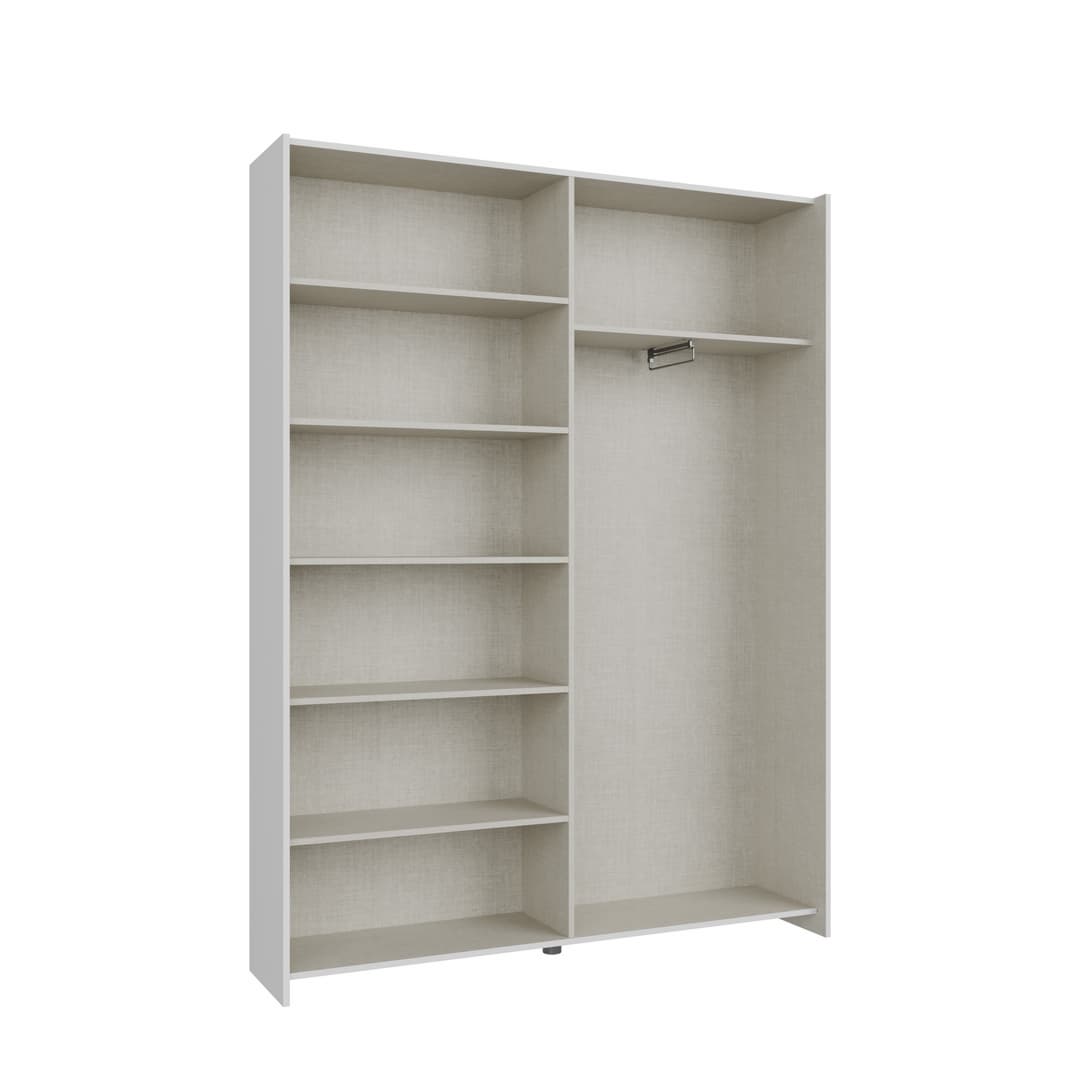 Hofsa Sliding Door Wardrobe 150cm in White, image 3