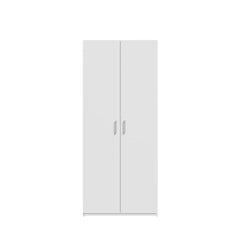 Hofsa Hinged Door Wardrobe 89cm in White, image 6