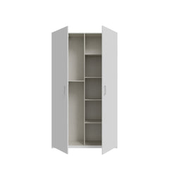 Hofsa Hinged Door Wardrobe 120cm in White, image 7