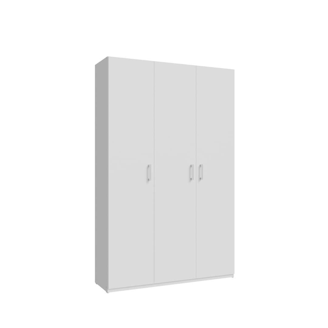 Hofsa Hinged Door Wardrobe 133cm in White, image 3