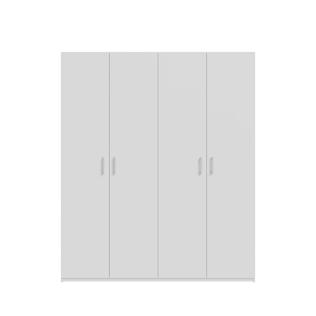 Hofsa Hinged Door Wardrobe 178cm in White, image 6