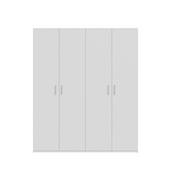 Hofsa Hinged Door Wardrobe 178cm in White, image 6