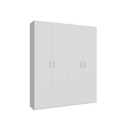 Hofsa Hinged Door Wardrobe 178cm in White, image 3