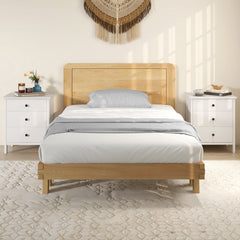 Nightstand with 3 Drawer for Bedroom Compact Storage Chest-White