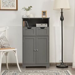 Floor Standing Utility Cabinet with Adjustable Drawers in Grey