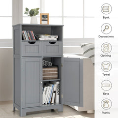 Floor Standing Utility Cabinet with Adjustable Drawers in Grey