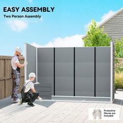 Outsunny Resin Garden Shed in Grey