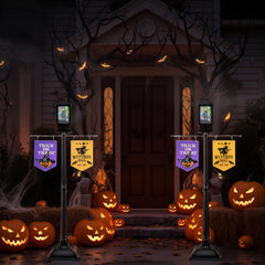 156 CM Halloween Lamp Post Sound-Activated Halloween Street Lamp-Black