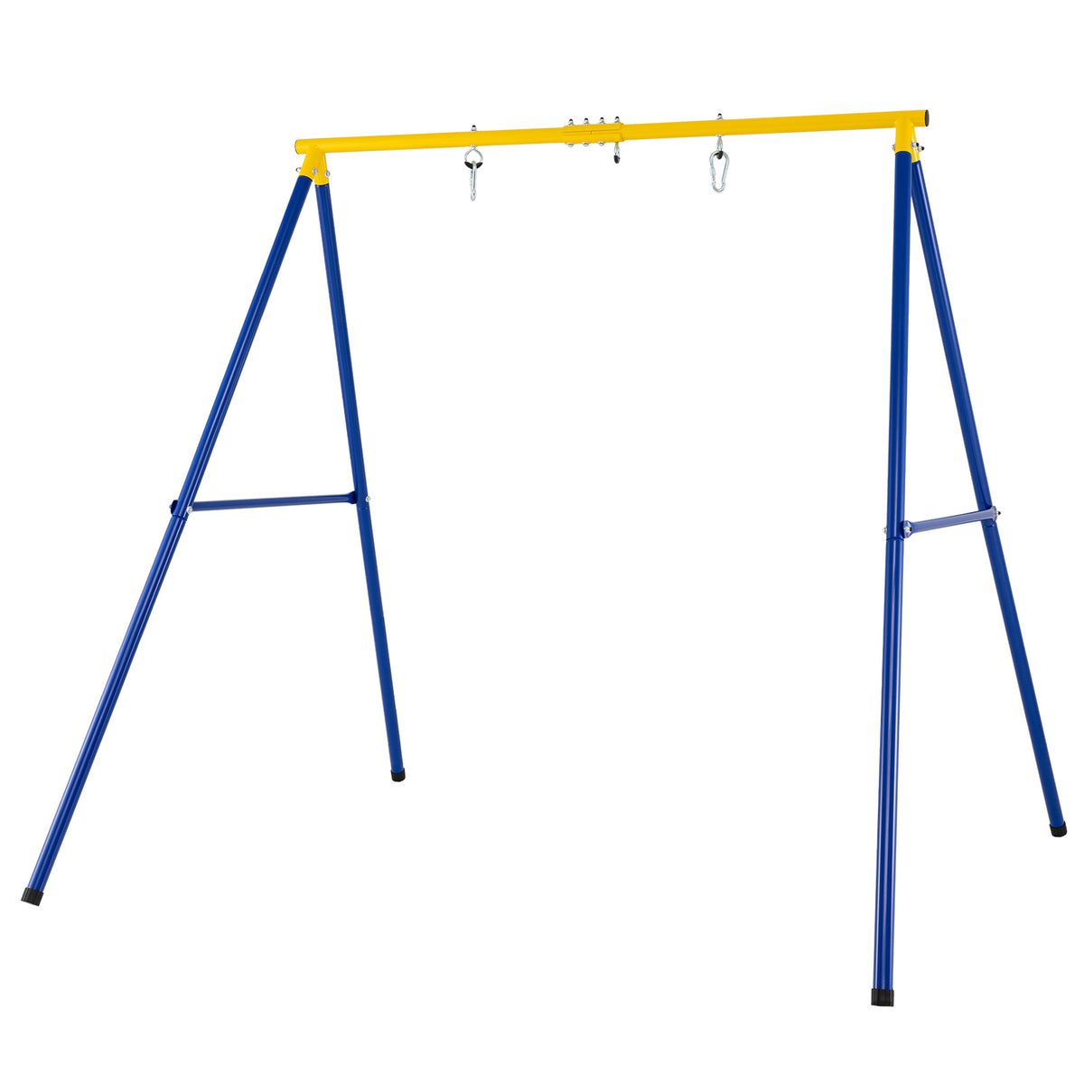 Heavy Duty Steel Swing Frame 1.8M Large A-Frame Swing Stand with Ground Stakes-Yellow