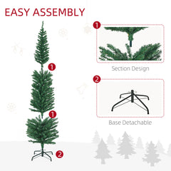 Diagram showing the easy assembly of the artificial Christmas tree with section design and detachable base