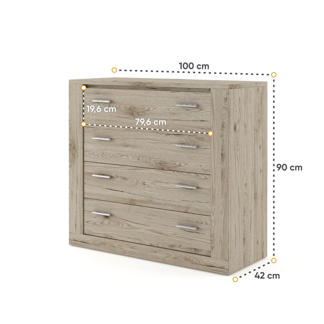 Idea ID-10 Chest of Drawers 100cm