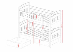 Wooden Bunk Bed Ignas with Storage - product image 19