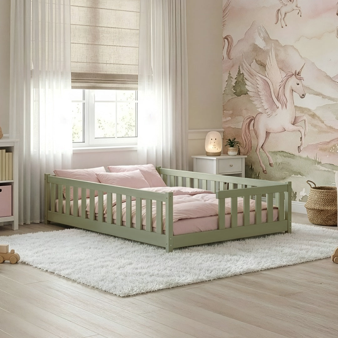 Wooden Single Bed Ivy in Olive, image 5