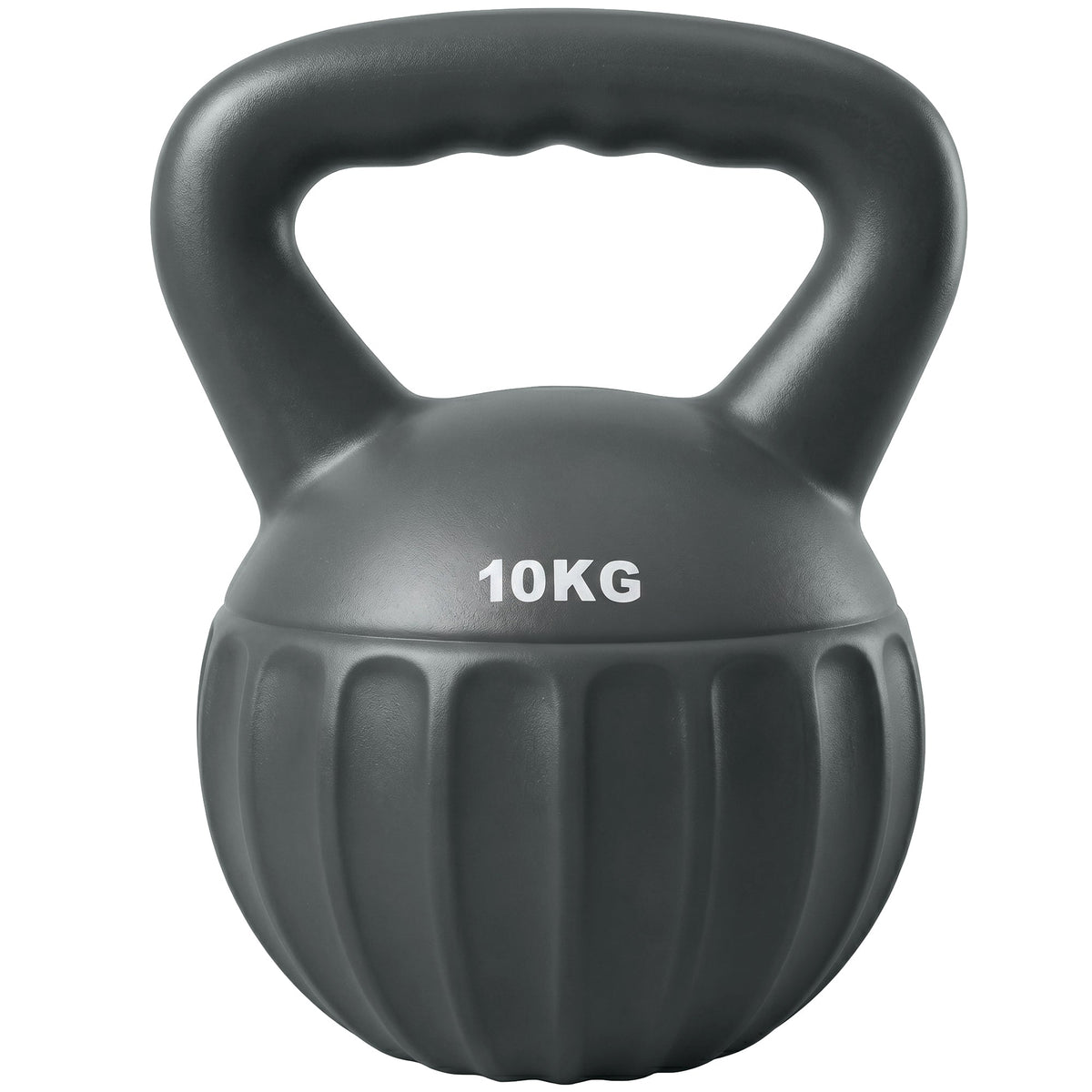 SPORTNOW Kettlebell for Strength Training Kettle Bell with Non-Slip Handle 10 kg Grey