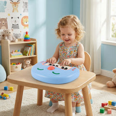 13-Key Kids Piano Keyboard Interactive Toy Digital Piano with Smiling Face-Blue